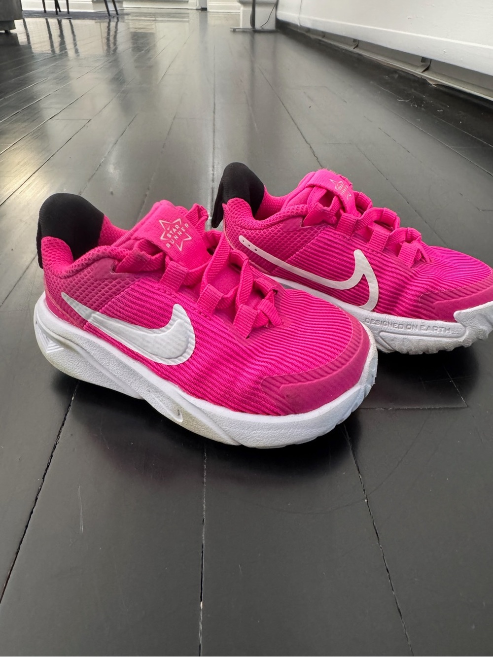 Nike Kids Hot Pink and White Lightweight Sneakers